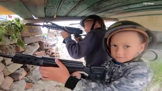 Ukrainian Kids Act Out War After Russians Destroy Village