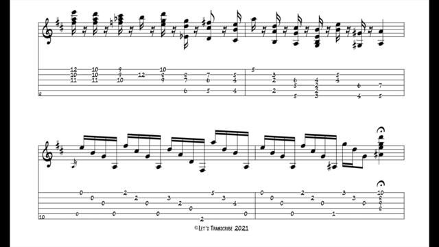 "Improvisation No. 2" - Django Reinhardt (Jazz Guitar Transcription)