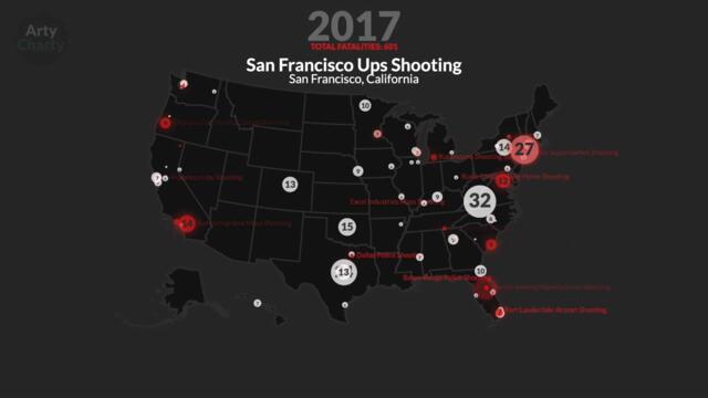 The increasing frequency and deadliness of US mass shootings, mapped (1982-2022)