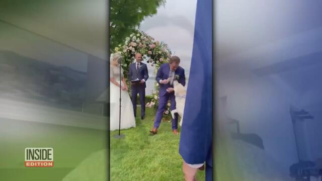 Overeager Dog Runs Down Wedding Aisle