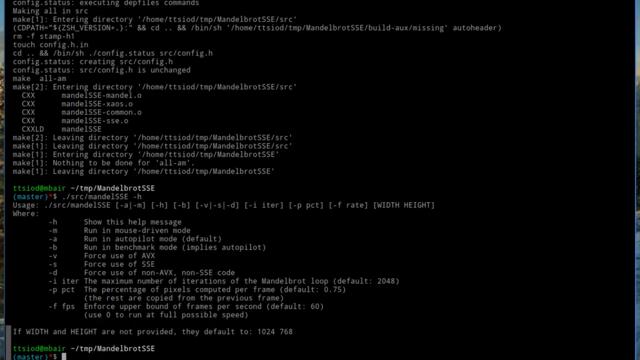 Interactive real-time Mandelbrot zoom with AVX instructions