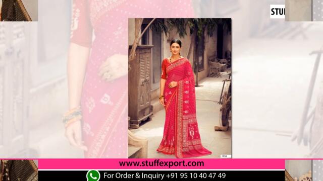 Kashvi Satya Fancy Festive Ethnic Wear Chiffon Saree Catalog Wholesaler | Surat Textile Market