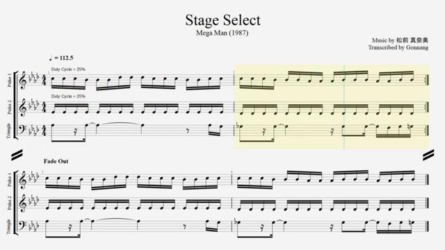 Mega Man - "Stage Select" (Full Band Score)
