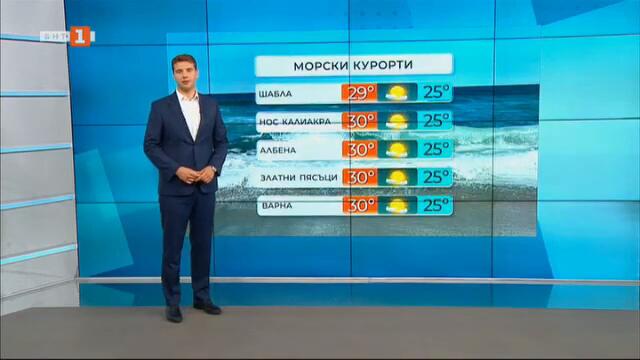 Ще бъде слънчево и горещо в петък, Времето на БНТ