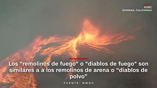 Un impresionante video registró un "remolino de fuego" en California