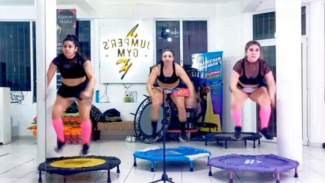 QUEVEDO BZR - QUEDATE remix Ornella Gallo Jumpersfit fitness jumping rebounder mini tramp