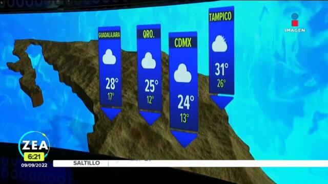 Clima para hoy 9 de septiembre de 2022