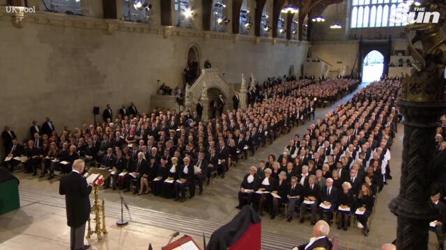 Emotional King Charles pledges to follow his mother's selfless duty in historic speech