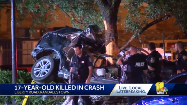 Teenager dies after crash Monday in Randallstown