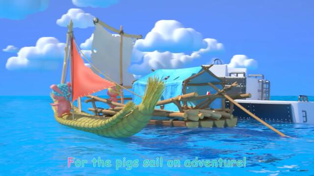 Three Little Pigs Pirate Version | CoComelon Furry Friends | Animals for Kids
