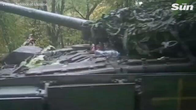 Ukrainian Colonel captures and drives off with Russian T-90 tank