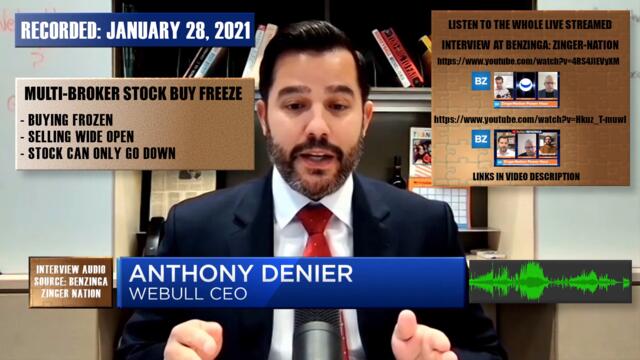 Webull CEO Explains JAN 28, 2021 Buy Freeze As It's Occurring - On Benzinga Live Stream JAN 28, 2021