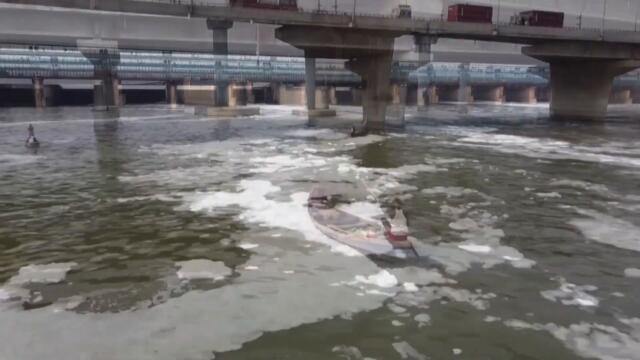 Toxic Foam Forms on Sacred Yamuna River in India