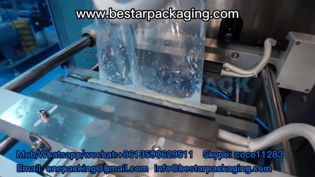 Full cream liquid milk pouch packing machine with special exhaust system