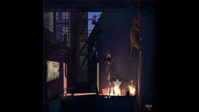 HELADO FUNESTO - Gatos alrededor de una hoguera