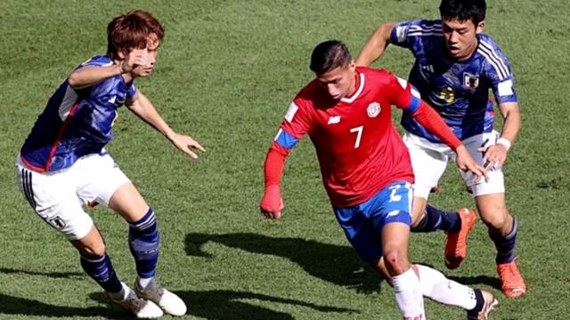 Costa Rica vence a Japón 0-1 de manera sorprendente