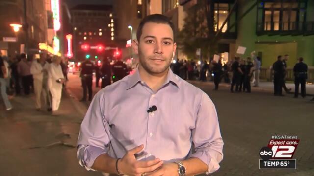 Opposing groups of protesters clash at drag event in downtown San Antonio