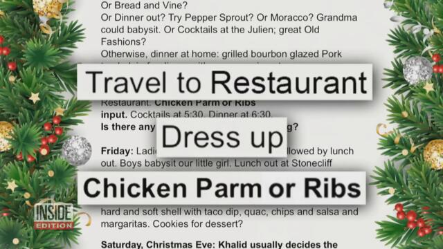 Son Shares His Mom’s Incredibly Detailed Holiday Itinerary