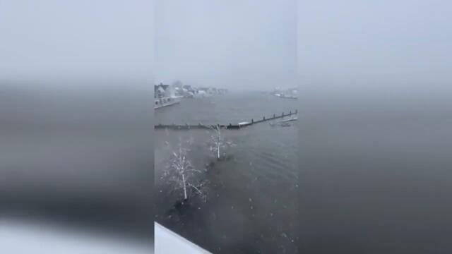 Crash! USA stopped! A Buffalo Disappears into a SnowStorm