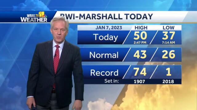 Evening rain/snow Sunday in Maryland