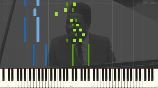 Thelonious Monk - Blue Monk 1959 (Solo Jazz Piano Synthesia) 100% ACCURATE