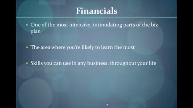 Business Plan Financials Tutorial