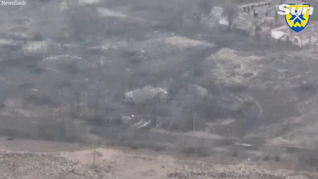 HUGE explosion erupts as Ukrainian artillery blow up Russian hideout