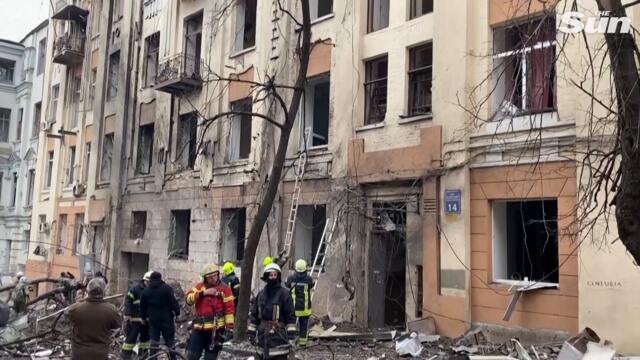 Three Ukrainians wounded in Russian missile strike on Kharkiv apartments