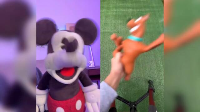TRY NOT TO LAUGH CHALLENGE TikTok Mickey Mouse puppet REACTS to VIRAL MEMES?!? #disney#trynottolaugh