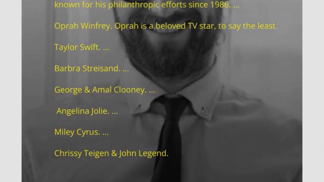 Celebrities Who Give Back: Top 10 Most Charitable Stars of the Year