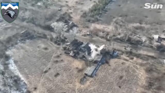 Ukrainian mortars hit Russian infantry holed up in residential buildings