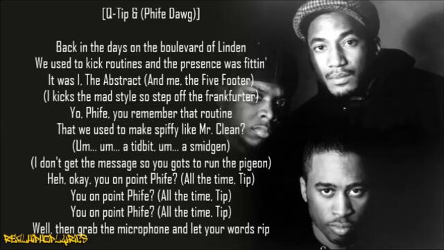 A Tribe Called Quest - Check the Rhime (Lyrics)