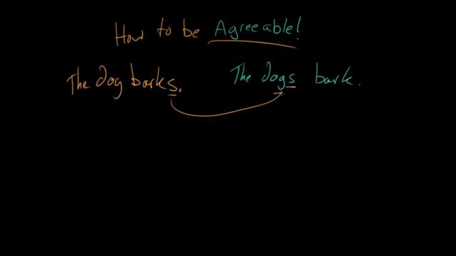 Introduction to agreement | The parts of speech | Grammar | Khan Academy