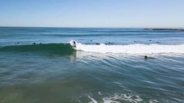 Fun Waves and Airs for Surfers at Ocean Beach San Diego