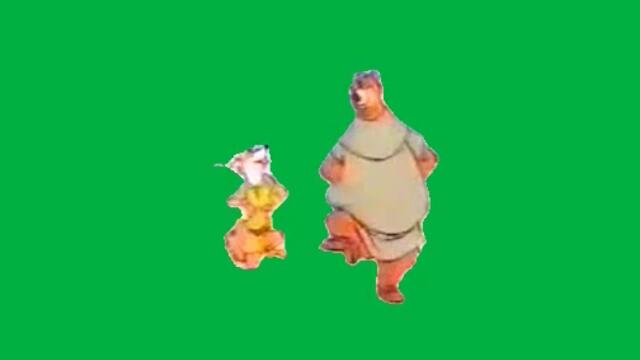 Robin Hood and Little John Walking to