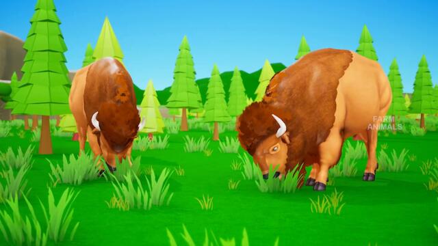 Zombie Bison VS Monster Cow - Bison Attacks Cow videos | Zombie videos | Farm Animals TV 2023
