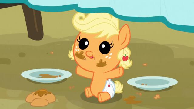 Baby Applejack - More apple fritter_ - More Applefwittur_