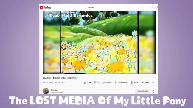 The story of the FIRST My Little Pony video on youtube...