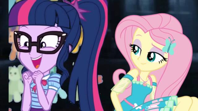 MLP Equestria Girls Minis Twilight Sparkle and Fluttershy Actually Meme With Margret Lendvay Voice