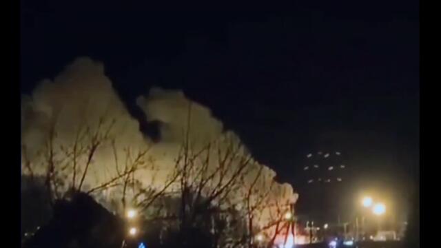 В #БЕЛГОРОД на ТЭС #взрыв #беспилотника - в Белгороде на россии частично нет электричества и света