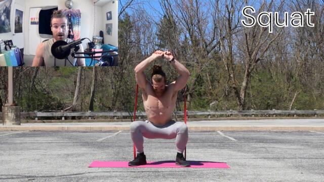 Amazing Full Body Resistance Band at Home Workout NO ATTACHMENTS NEEDED (Beginner to Advanced)