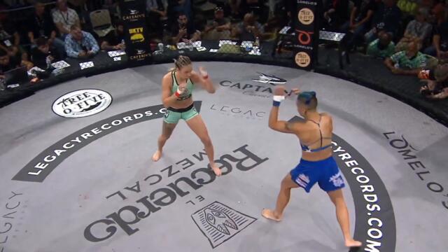 TKO in Women's Bare Knuckle MMA Fight - Jorge Masvidal's Gamebred FC