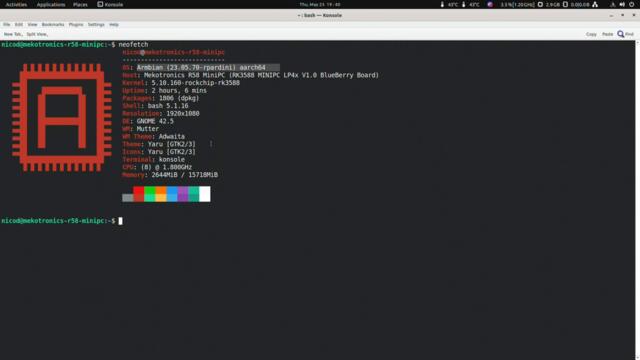 My full setup of Monka's Armbian Gnome on RK3588