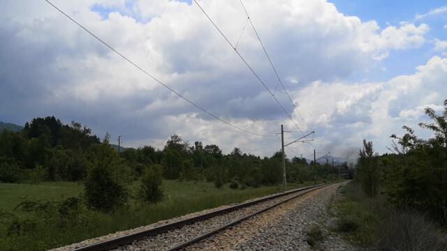 Steam Power Train Struggling to climb Vladaya Station Hills in Bulgaria + Under The Train View!