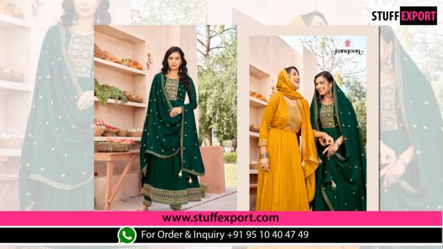 Rangoon Rooh Designer Kurti With Bottom Dupatta Collection Full Catalog Available At Wholesale Rate.