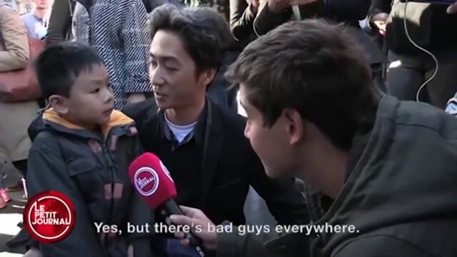 French father explains terror attacks to his young son