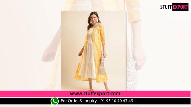 Yukti Vol 3 Flared Kurti With Printed Shrug Collection Full Catalog Available At Wholesale Rate.