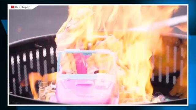39-Year-Old Ben Shapiro Sets Barbie Dolls on Fire to Protest “Woke” Movie