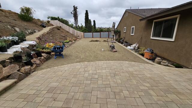 This Week in Landscape Construction #4  Paver Patio, Pool Utilities, Patio Grading and Drainage