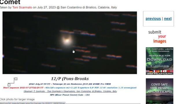 Comet 12P Images (War Birds ) ?